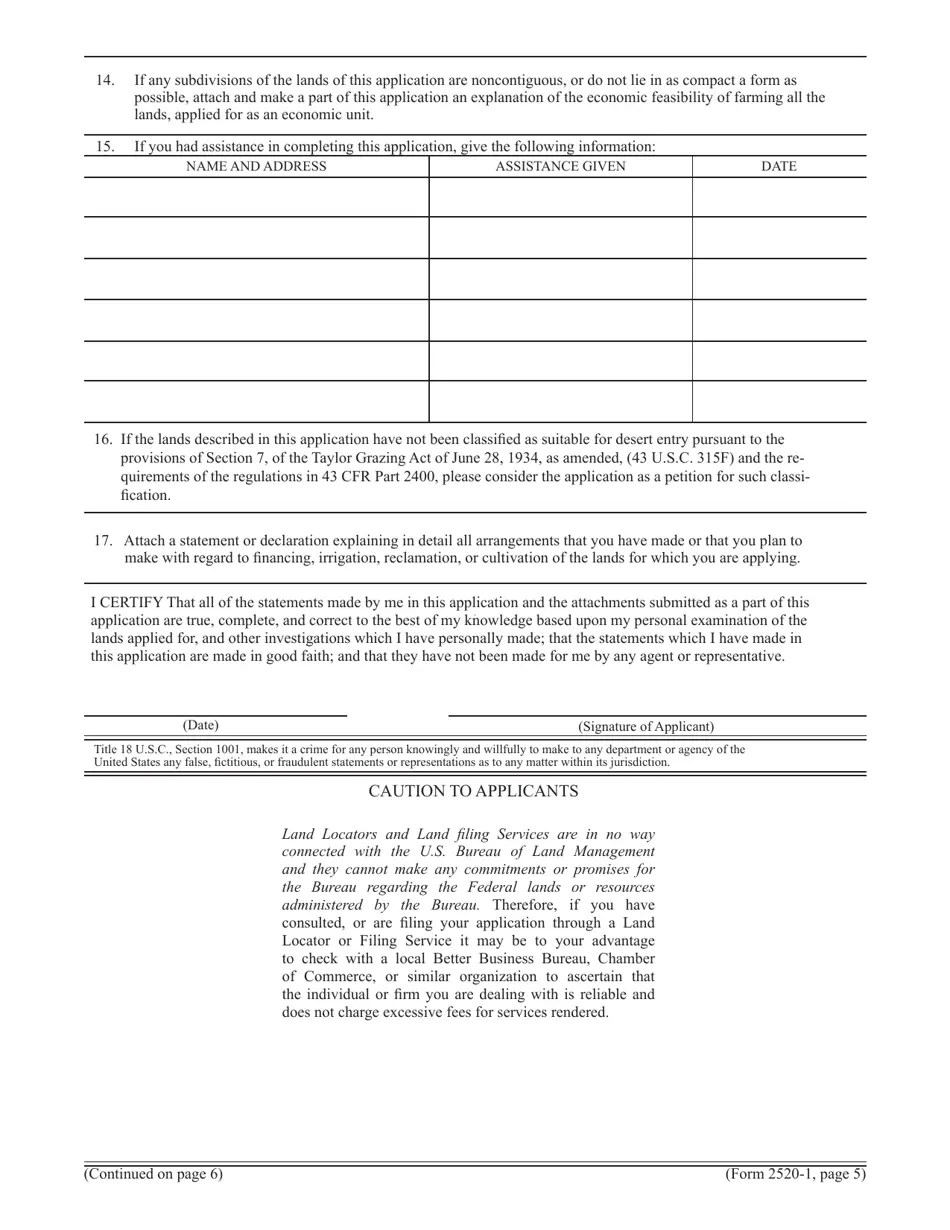 Form 25201 Download Fillable PDF or Fill Online Desert Land Entry