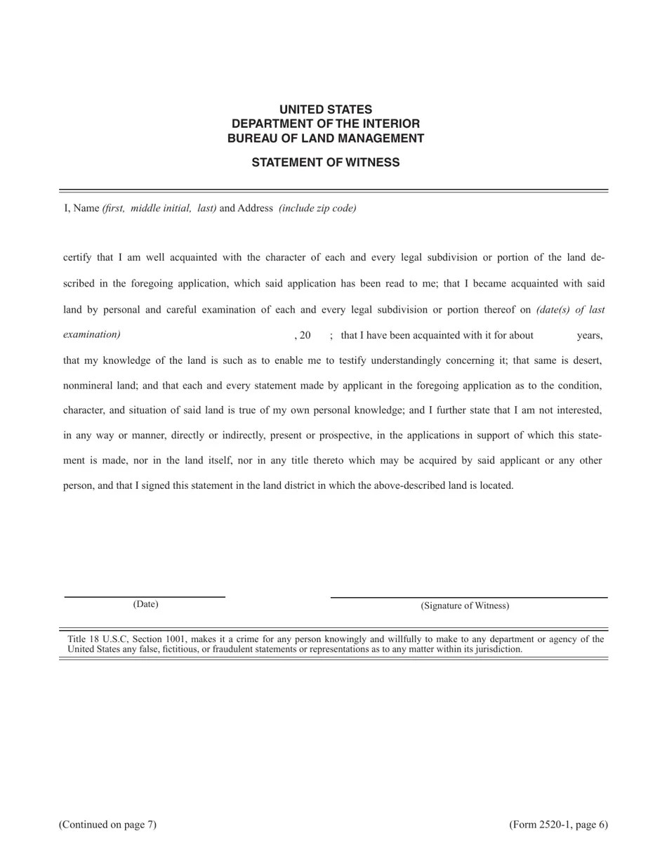 Form 25201 Download Fillable PDF or Fill Online Desert Land Entry