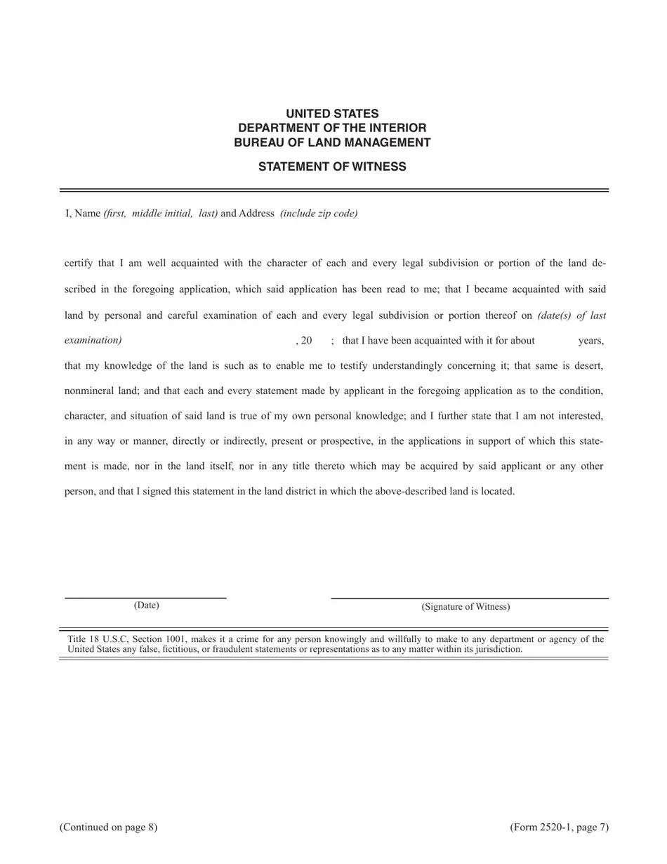 Form 25201 Download Fillable PDF or Fill Online Desert Land Entry