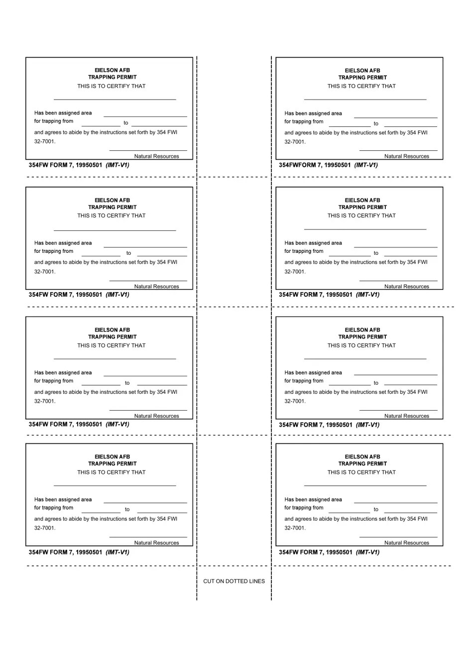 354 FW Form 7 Fill Out, Sign Online and Download Fillable PDF