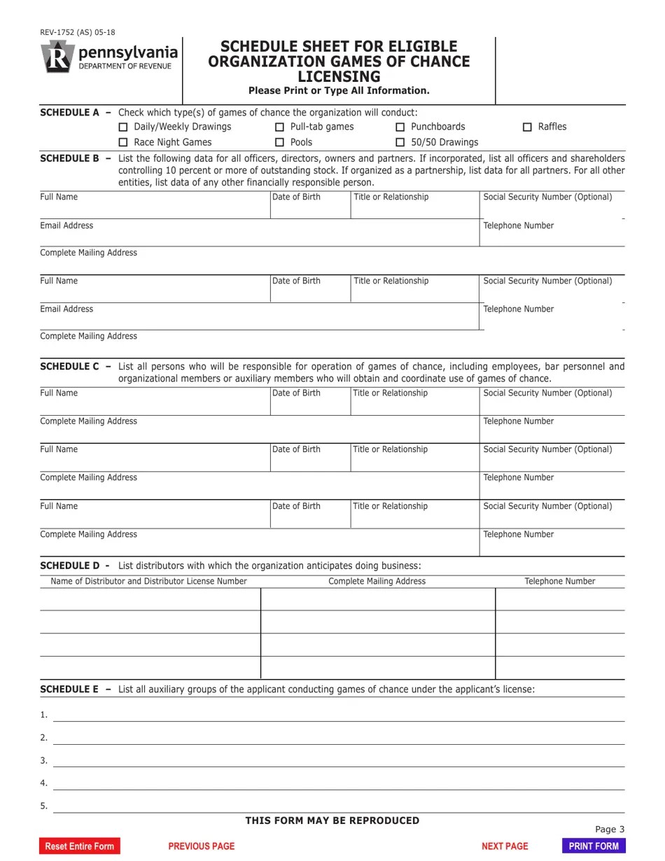 Form REV1752 Fill Out, Sign Online and Download Fillable PDF