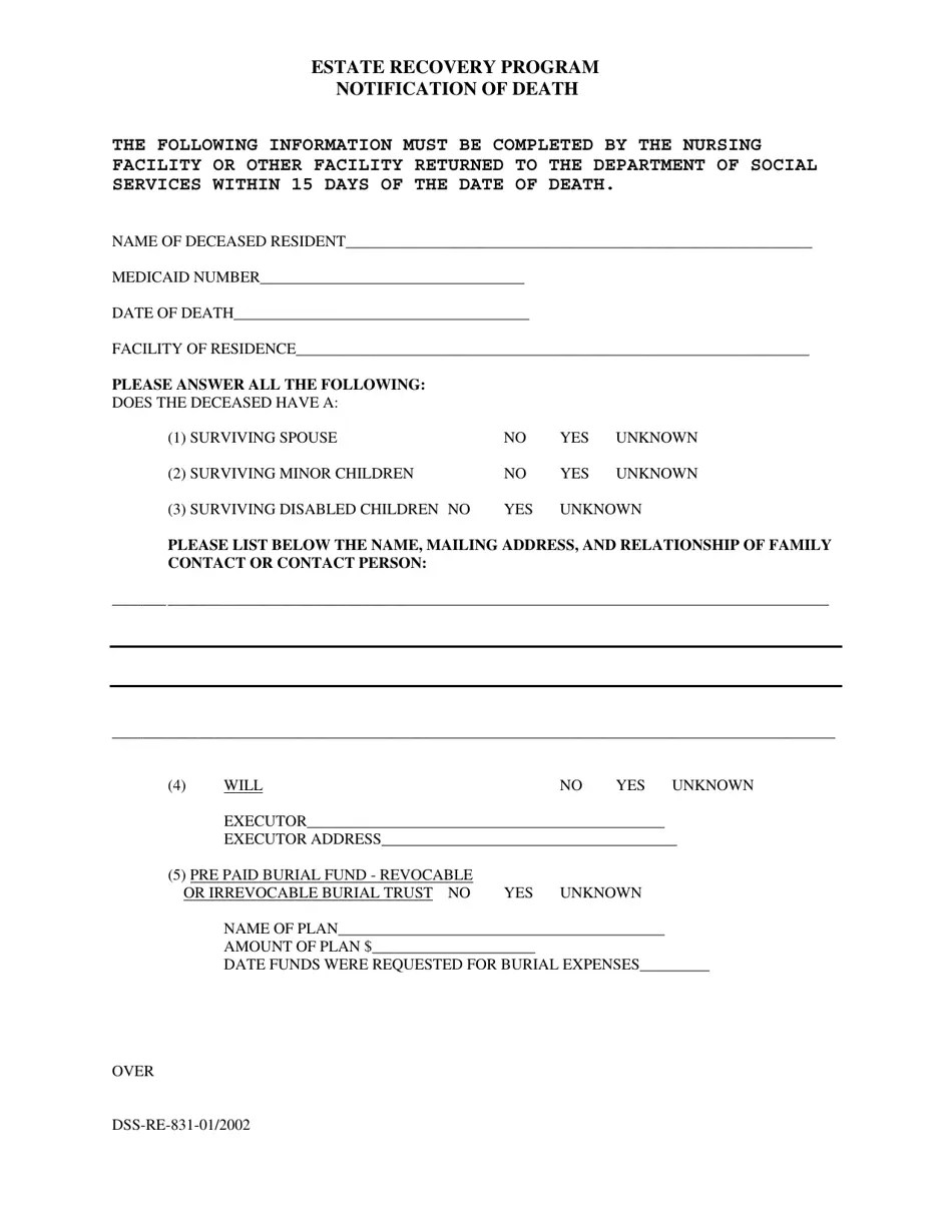 Form DSSRE831 Fill Out, Sign Online and Download Printable PDF, South Dakota Templateroller