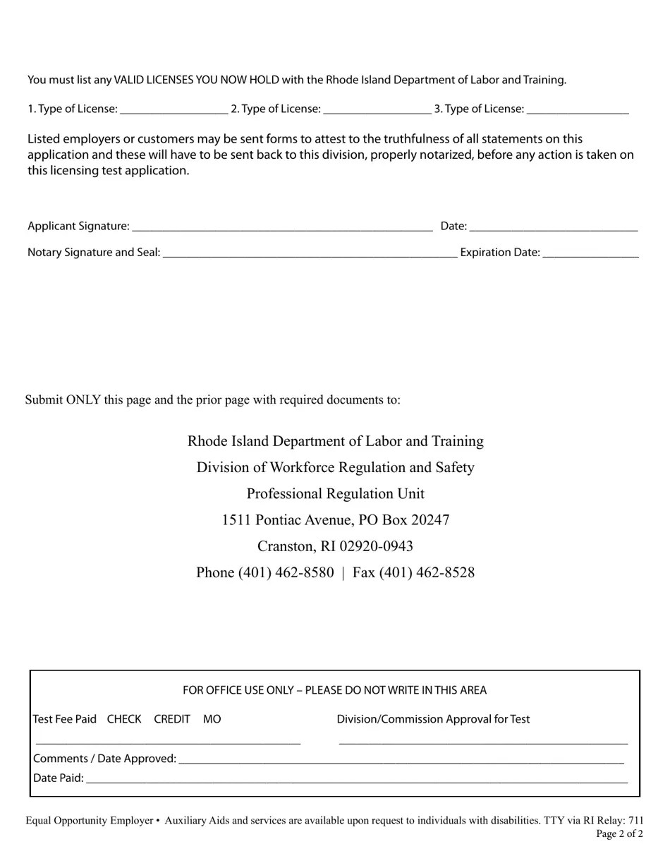Rhode Island Hoisting Engineer Application Fill Out, Sign Online and