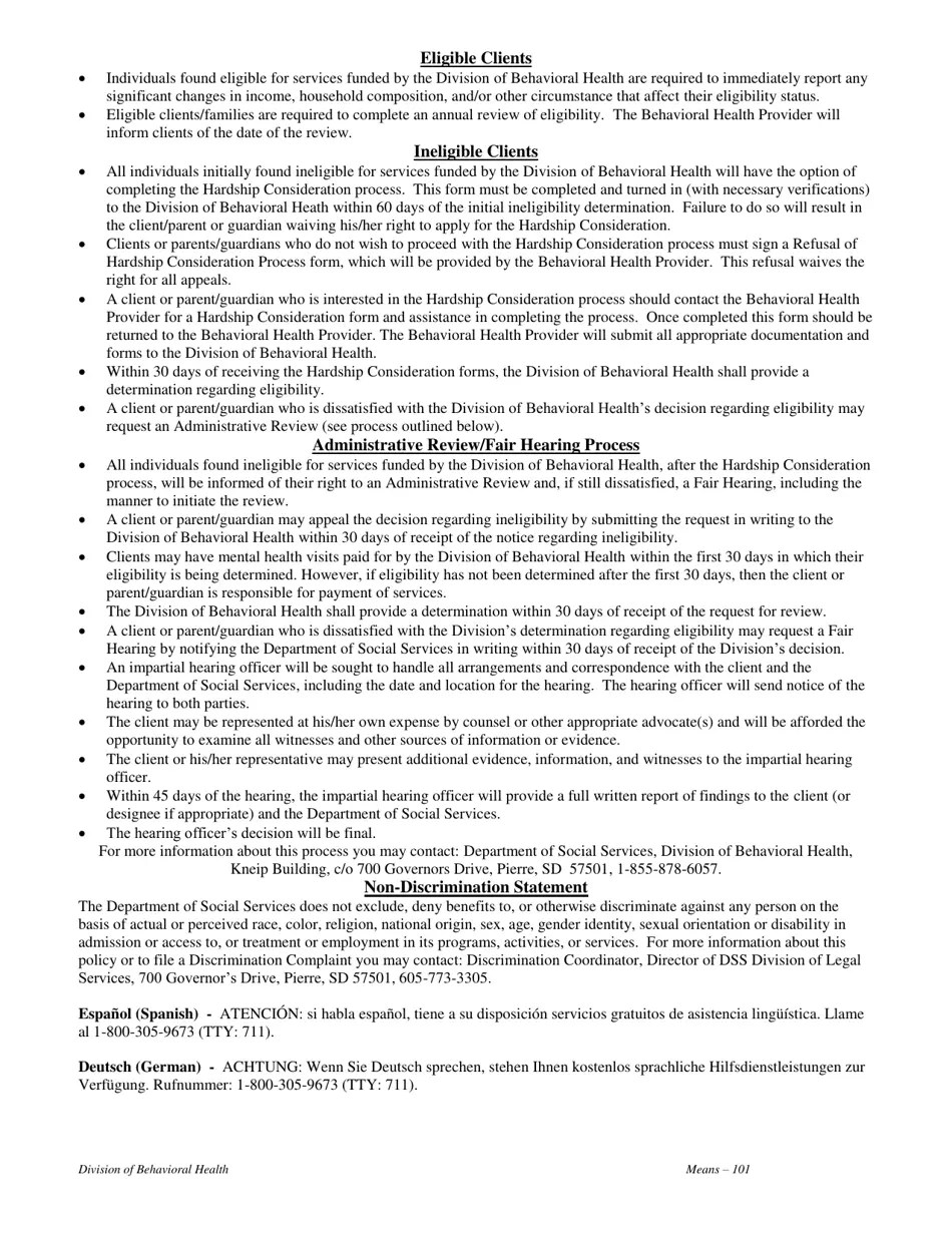 2019 South Dakota Financial Eligibility Fill Out, Sign Online and
