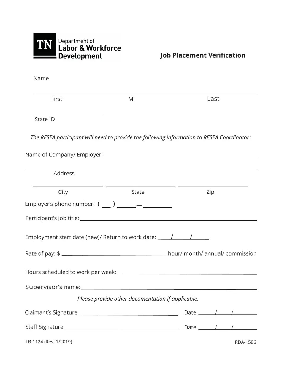 Form LB1124 Fill Out, Sign Online and Download Fillable PDF