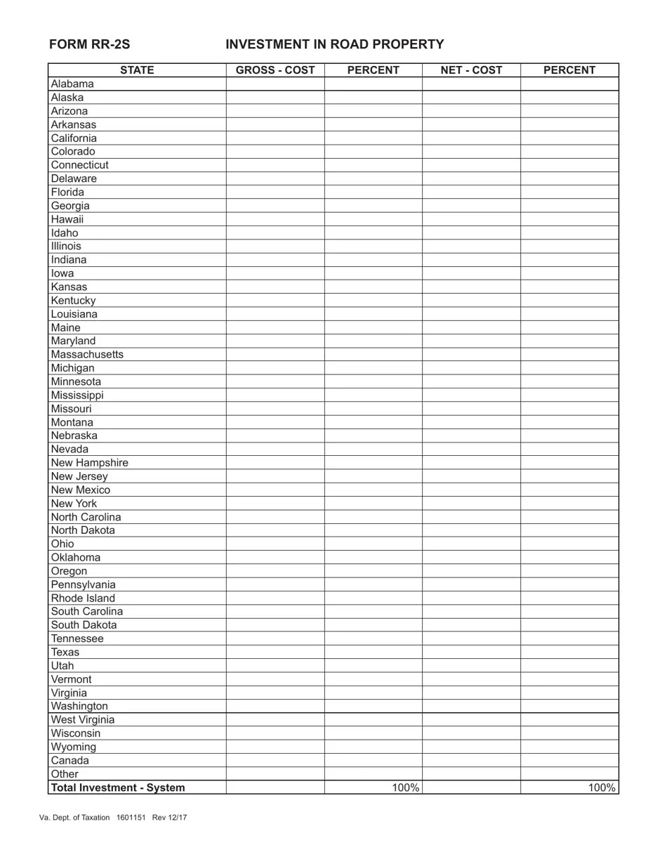 Form RR2S Fill Out, Sign Online and Download Fillable PDF, Virginia