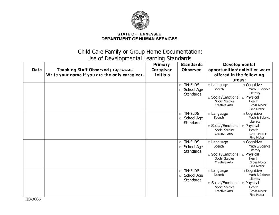 Form HS3006 Fill Out, Sign Online and Download Printable PDF