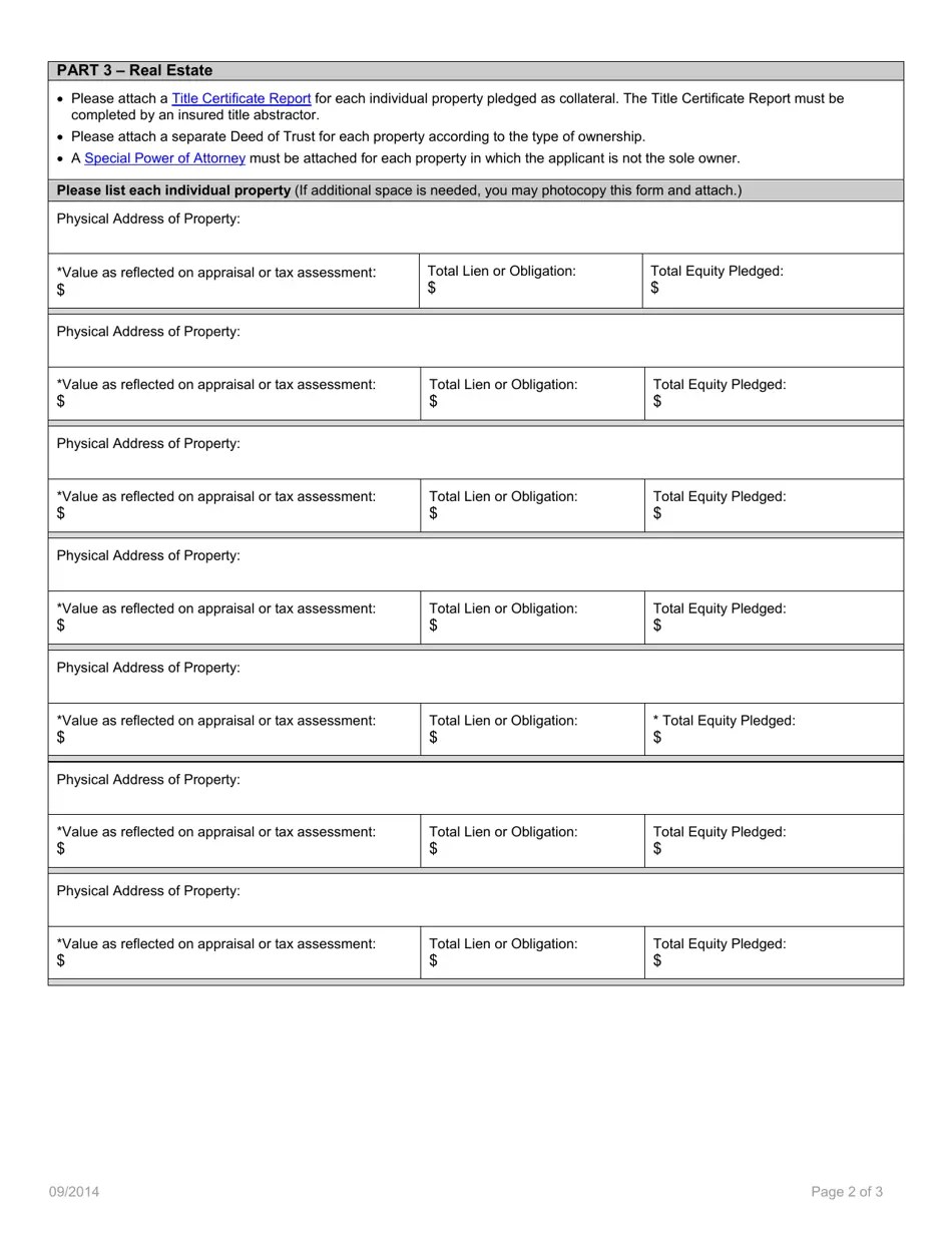 Virginia Bail Bondsman Property Collateral Verification Form Fill