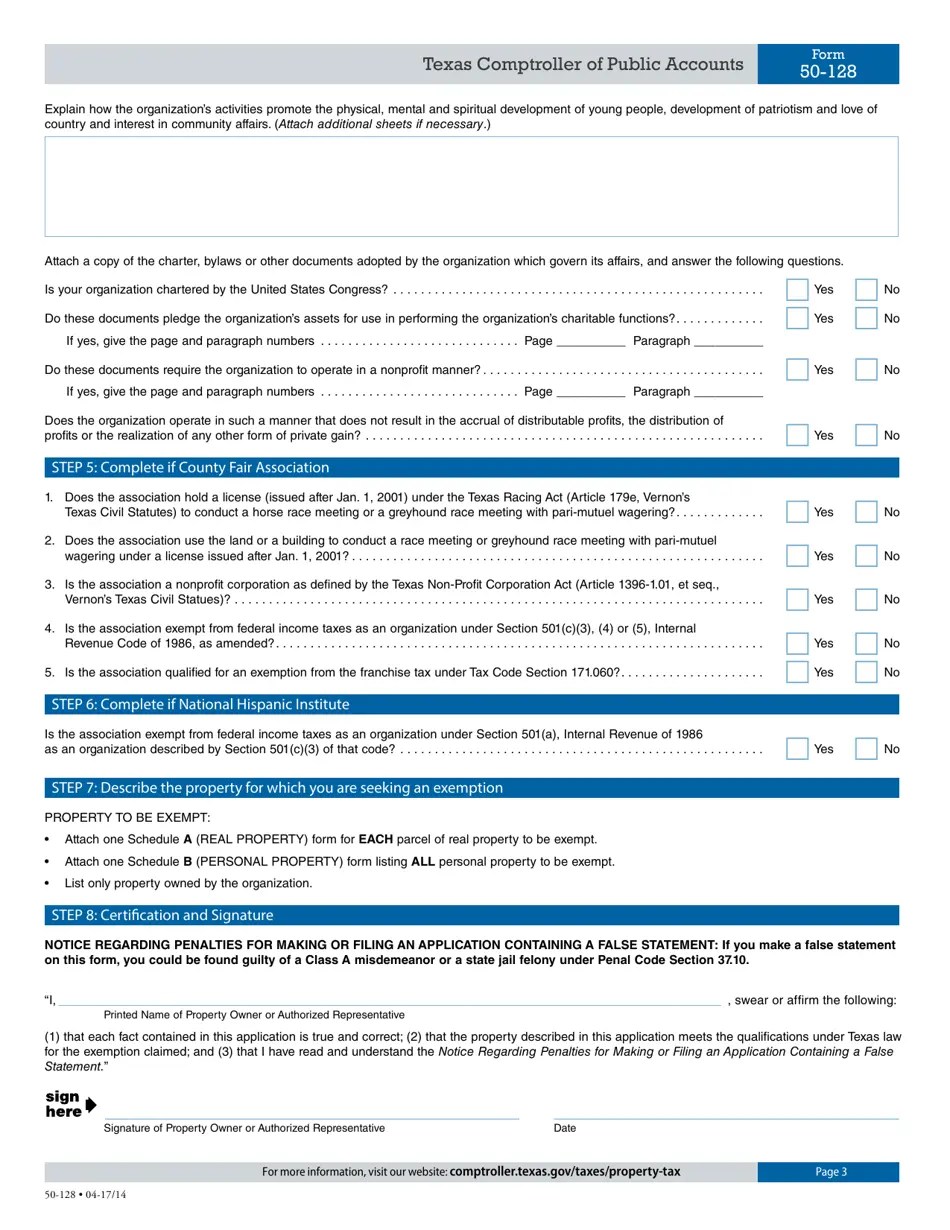 Form 50128 Fill Out, Sign Online and Download Fillable PDF, Texas