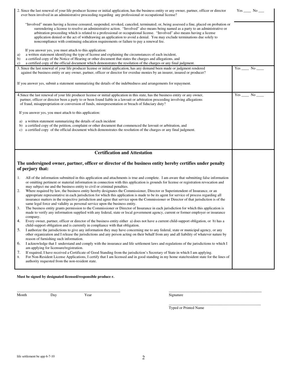 Rhode Island Life Settlement Broker Business Entity Licensing