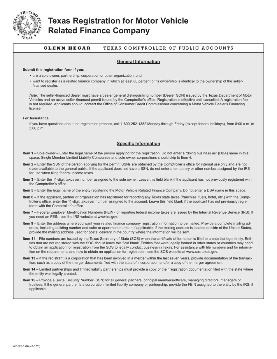 Form AP222 Fill Out, Sign Online and Download Fillable PDF, Texas