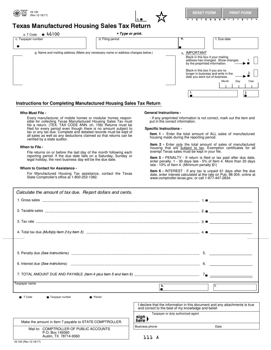 Form 18100 Fill Out, Sign Online and Download Fillable PDF, Texas Templateroller
