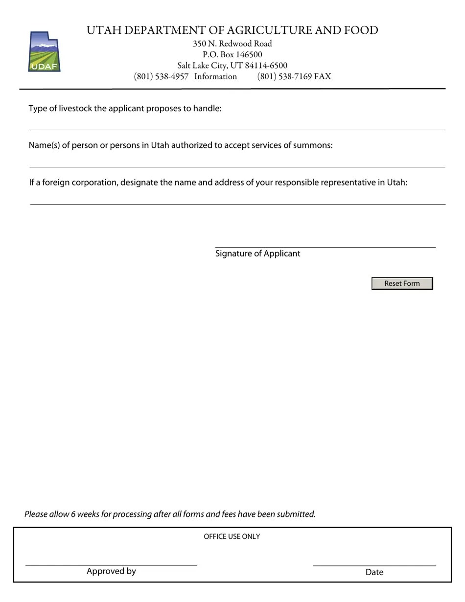 Utah Application for Livestock Dealers License (1921) Fill Out, Sign
