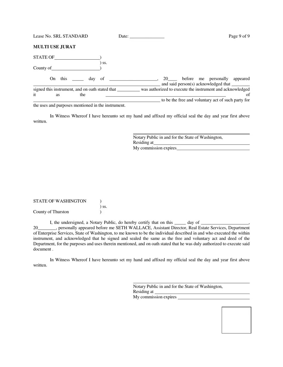 Washington Standard Real Estate Lease Agreement Template Fill Out, Sign Online and Download