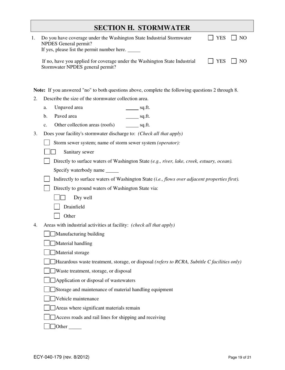 Form ECY040179 Download Printable PDF or Fill Online Application for a