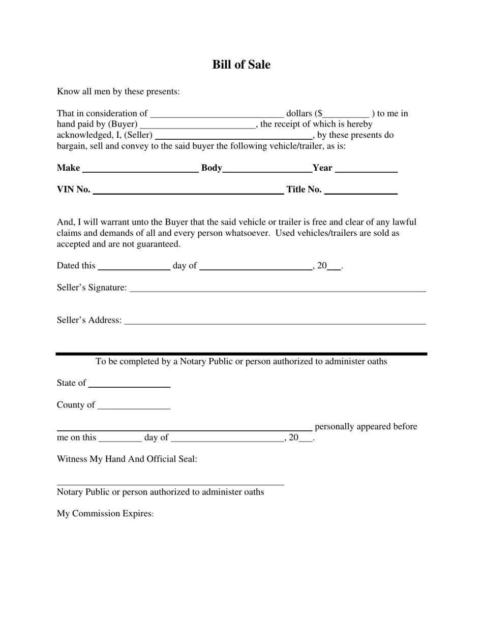 Platte County, Wyoming Vehicle Bill of Sale Fill Out, Sign Online and