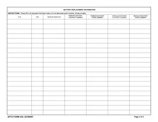 AFTO Form 430 Download Fillable PDF or Fill Online Battery Periodic