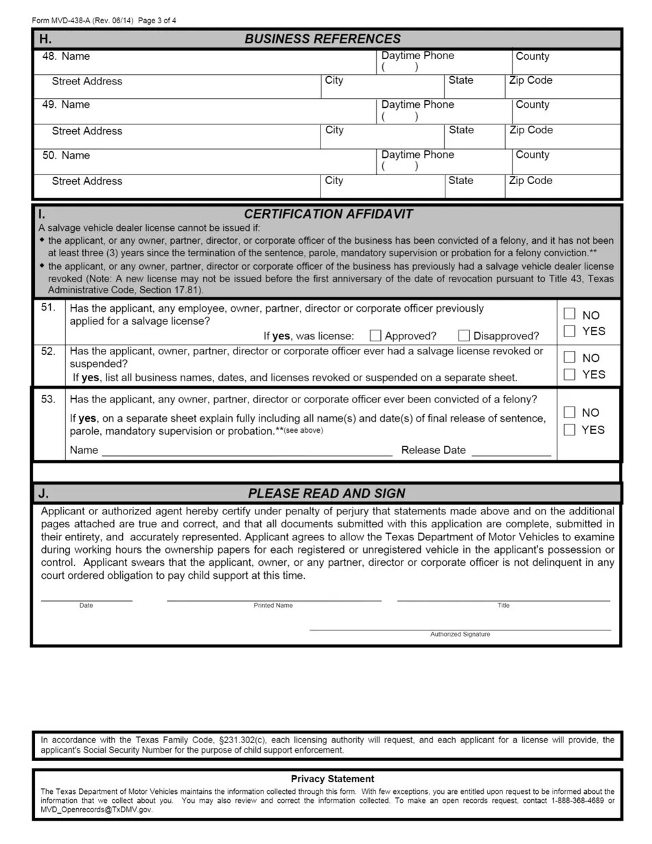 Form MVD438A Fill Out, Sign Online and Download Printable PDF