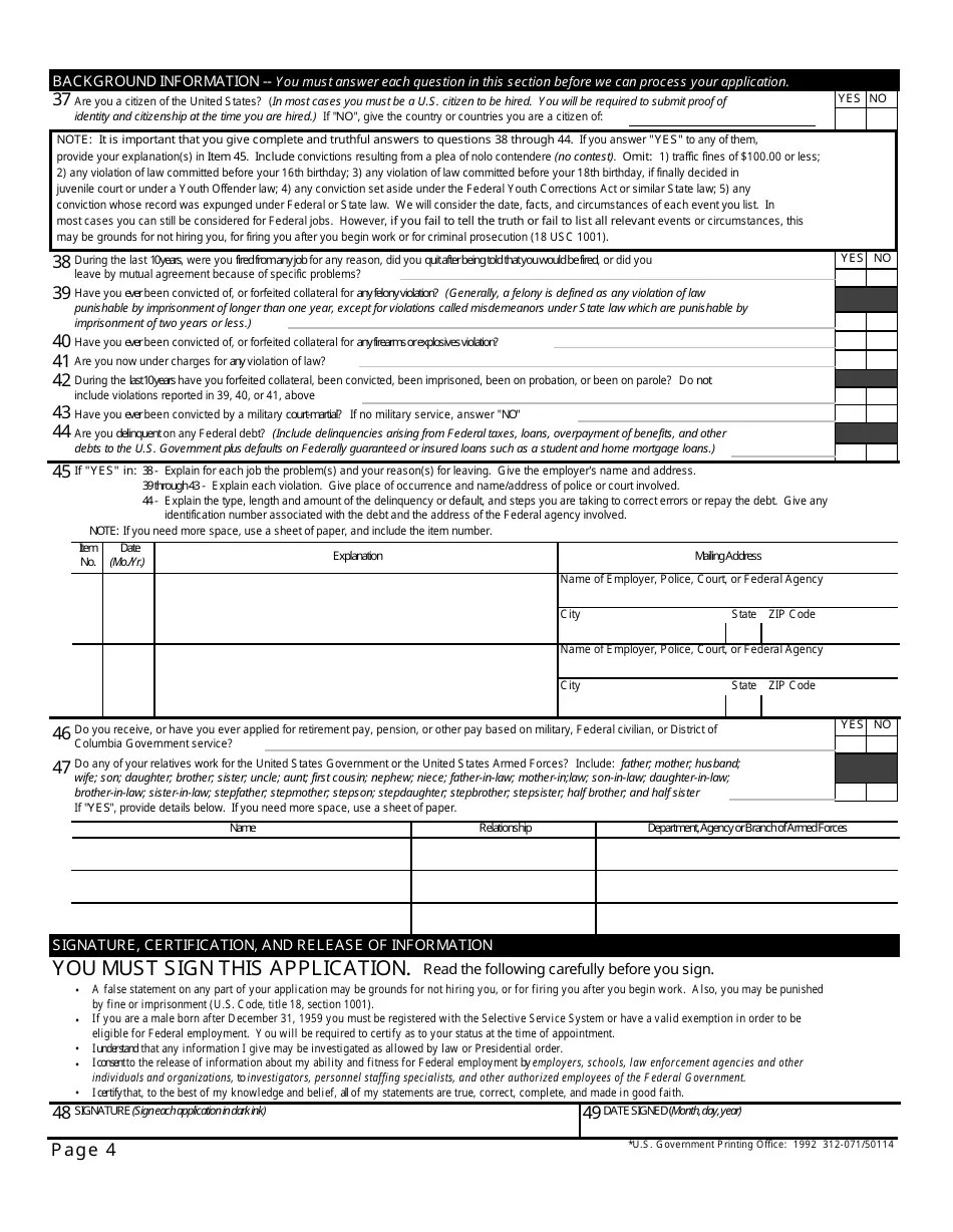 Form SF171 Fill Out, Sign Online and Download Fillable PDF(03)