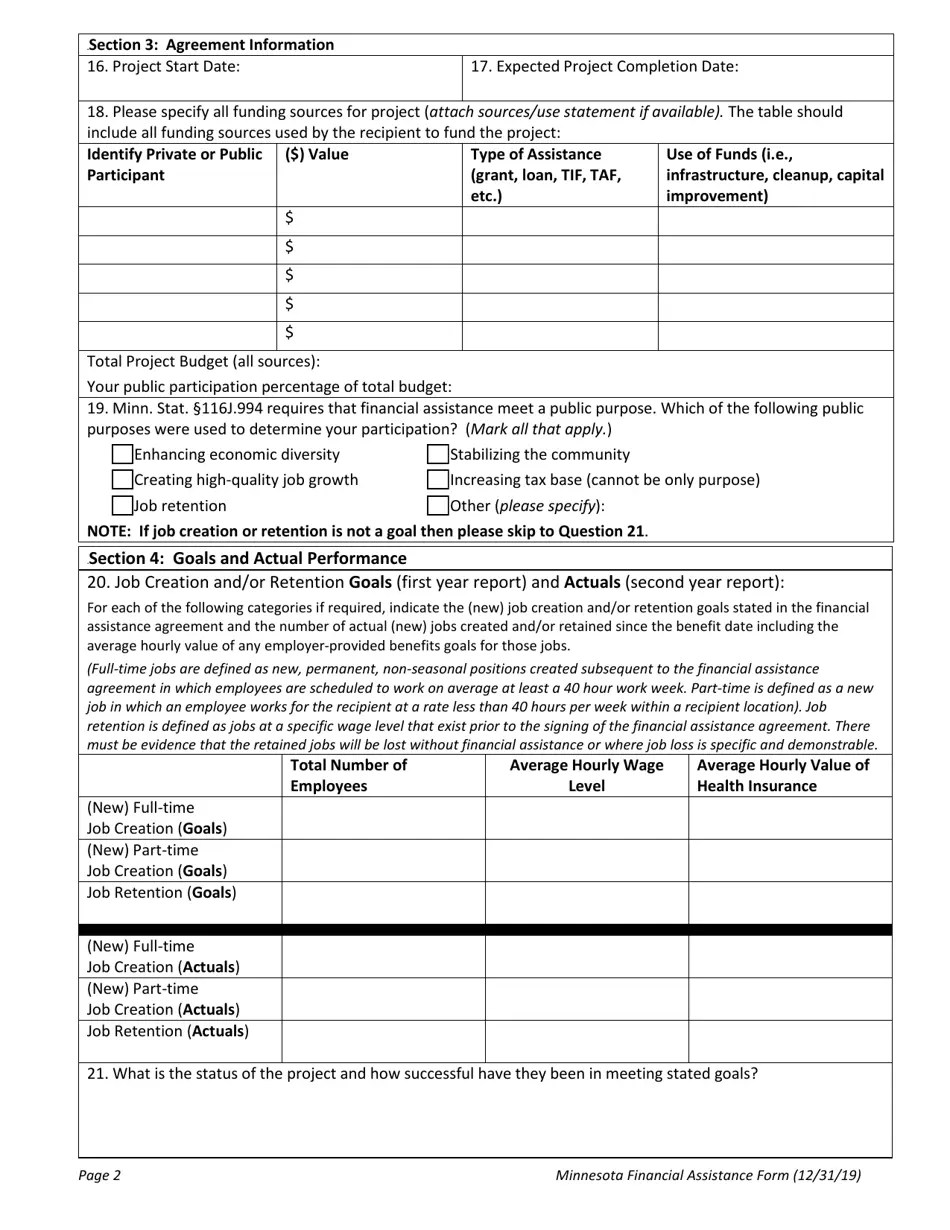 2020 Minnesota Minnesota Financial Assistance Form Download Fillable
