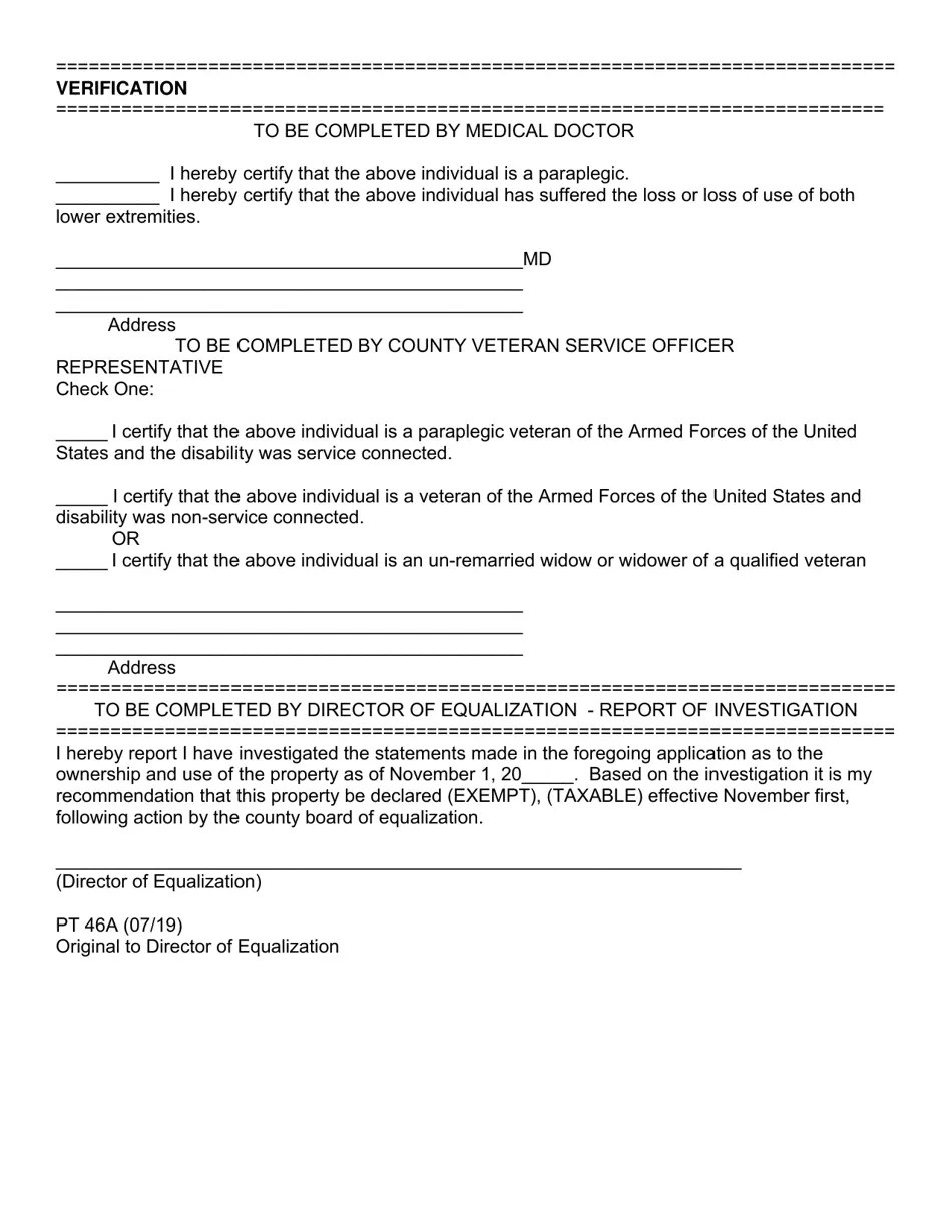 Form PT46A (SD Form 1292) Fill Out, Sign Online and Download Fillable
