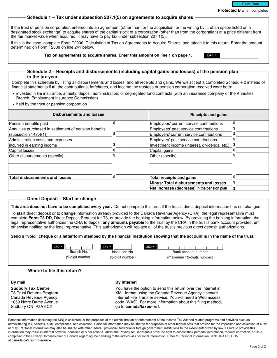 Form T3P Fill Out, Sign Online and Download Fillable PDF, Canada