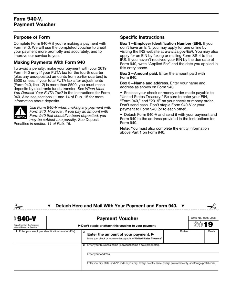 IRS Form 940 2019 Fill Out, Sign Online and Download Fillable PDF