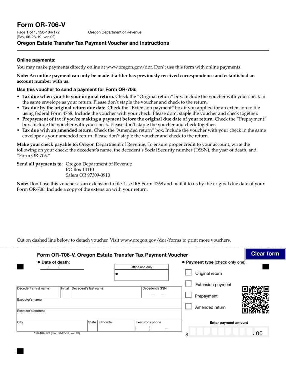 Form OR706V (150104172) Fill Out, Sign Online and Download