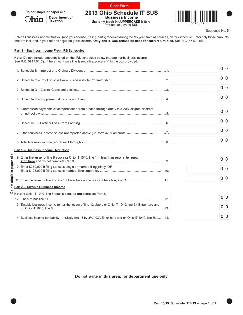 2019 Ohio Business Fill Out, Sign Online and Download PDF