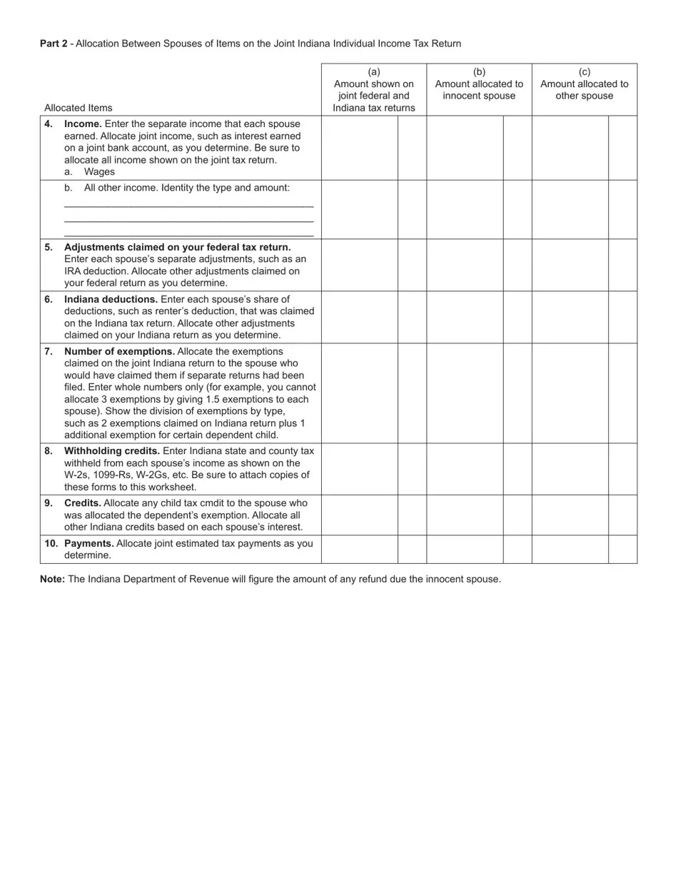 State Form 51754 Worksheet IN40SP Fill Out, Sign Online and Download