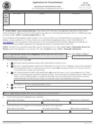 USCIS Form N-400 Download Fillable PDF or Fill Online Application for