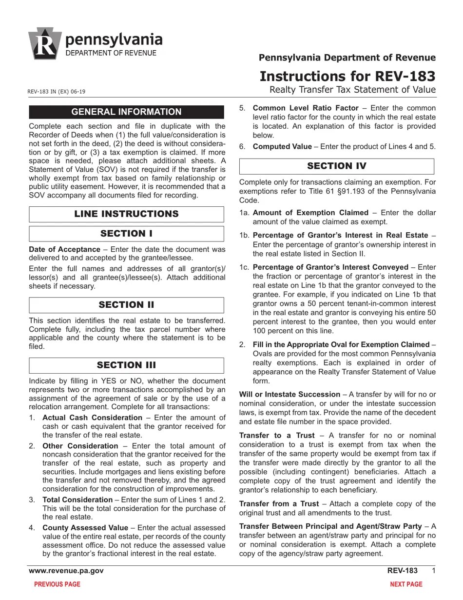 Form REV183 Fill Out, Sign Online and Download Fillable PDF
