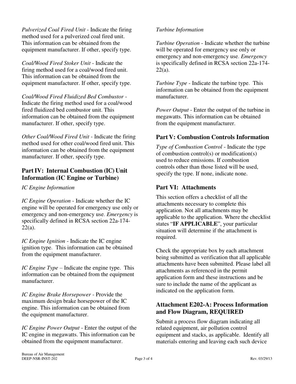 Download Instructions for Form DEEPNSRAPP202 Attachment E202 Fuel