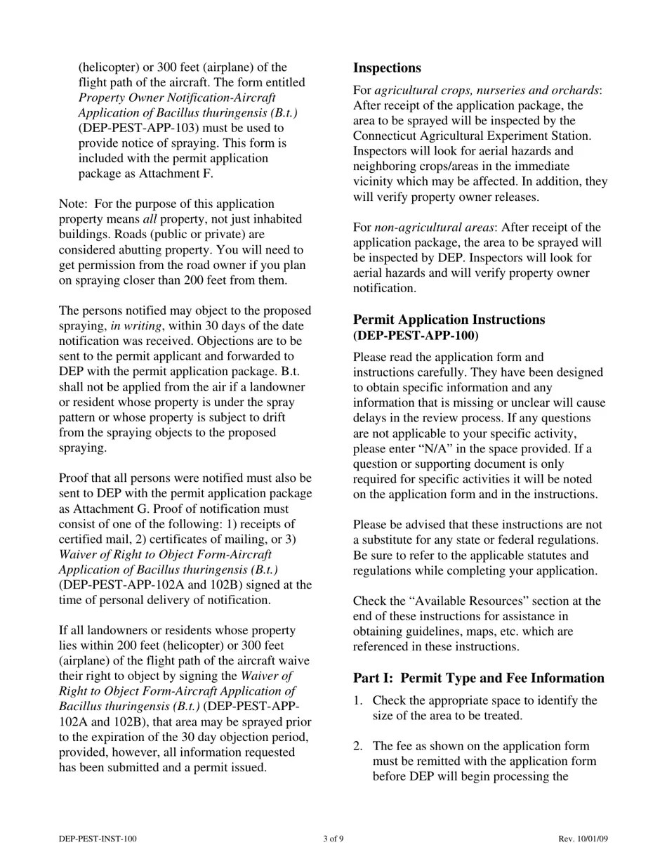 Download Instructions for Form DEEPPESTAPP100 Permit Application for