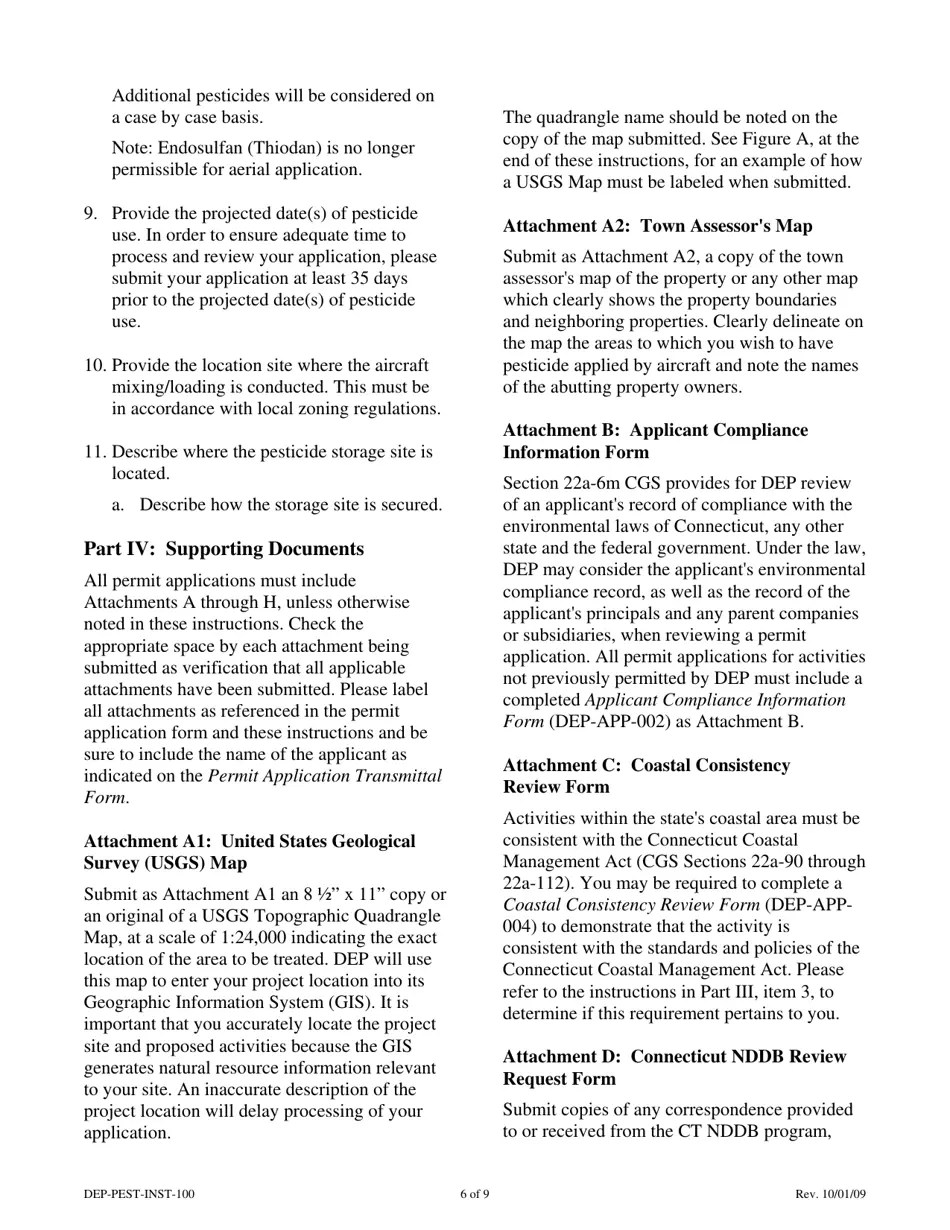 Download Instructions for Form DEEPPESTAPP100 Permit Application for