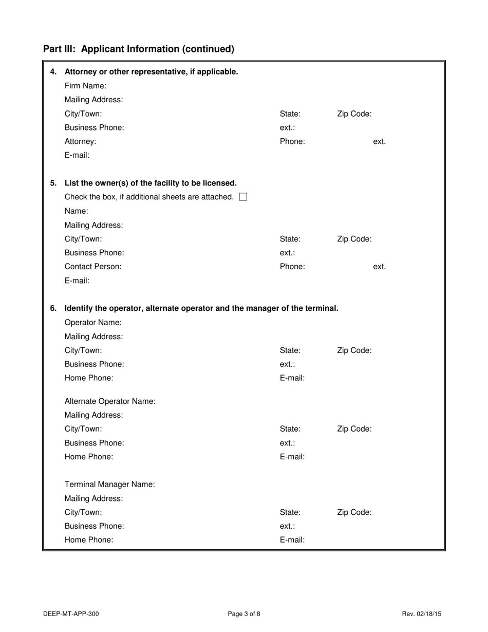 Form DEEPMTAPP300 Download Printable PDF or Fill Online License