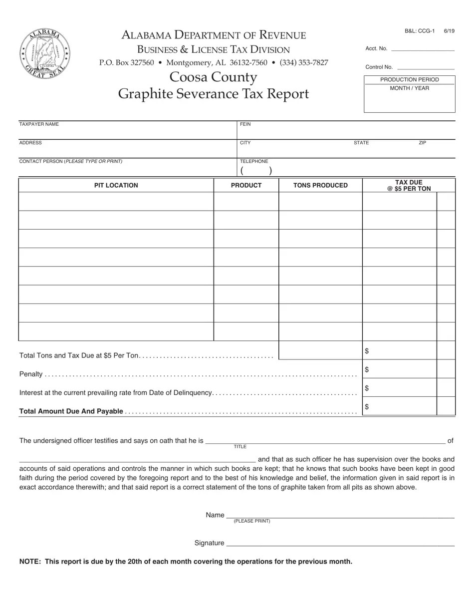Form B&L CCG1 Fill Out, Sign Online and Download Printable PDF