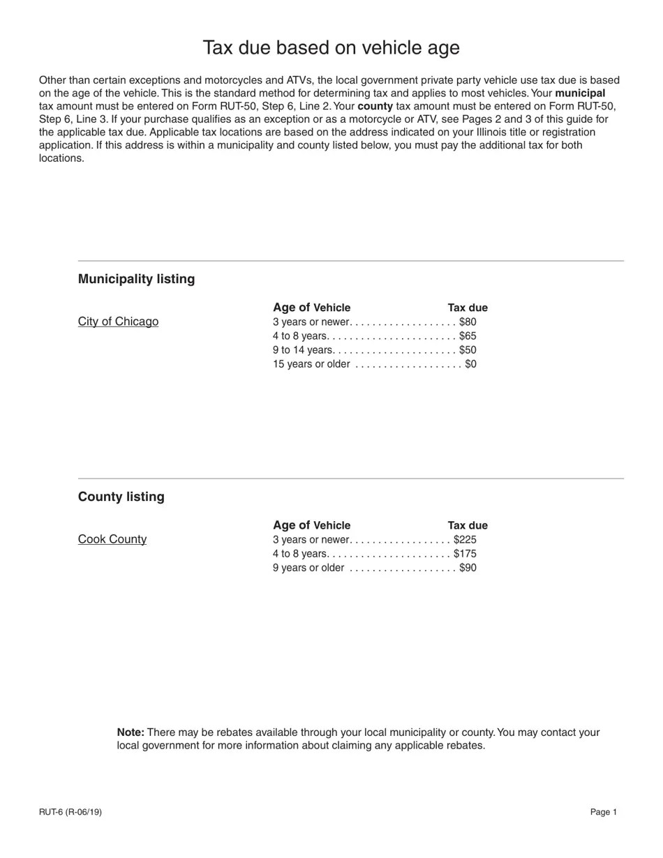 Download Instructions for Form RUT50X, 485 Amended Private Party Vehicle Tax Transaction