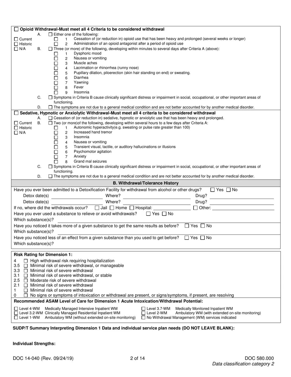 Form DOC14040 Fill Out, Sign Online and Download Printable PDF