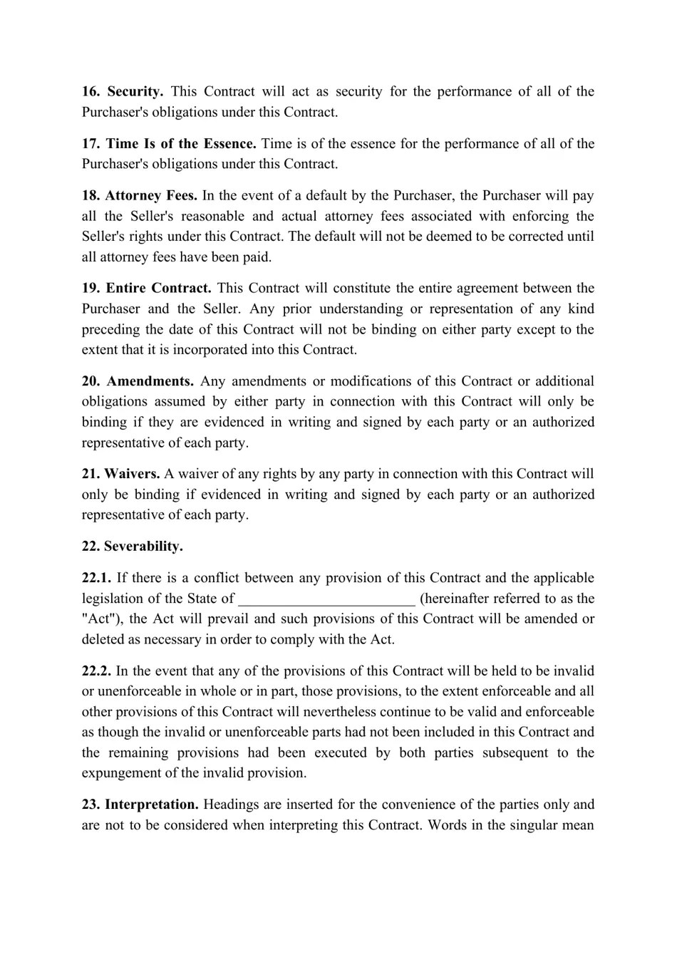 Illinois Contract for Deed (Land Contract) Fill Out, Sign Online and