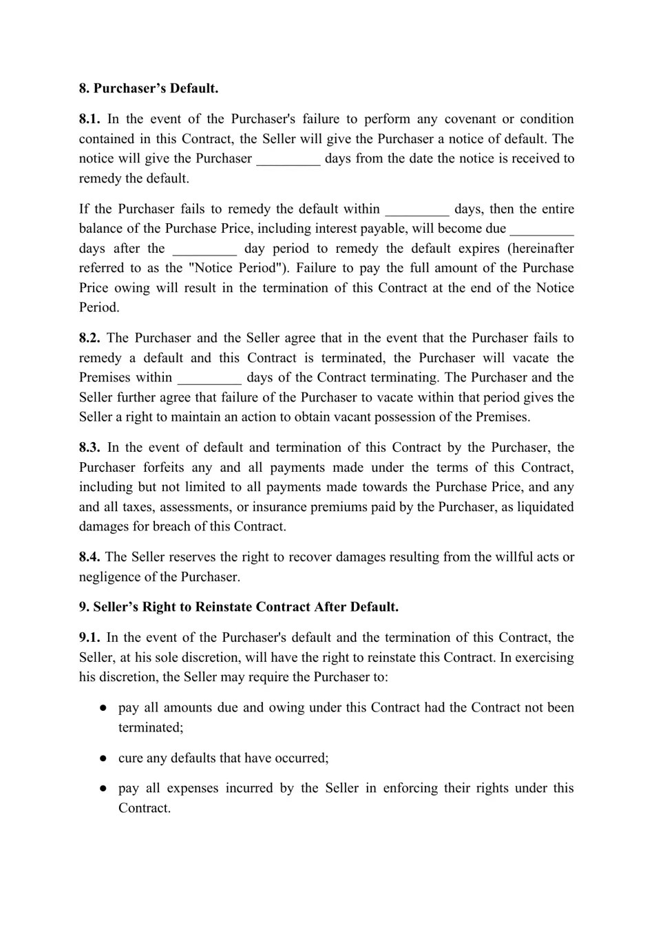 Texas Contract for Deed (Land Contract) Fill Out, Sign Online and