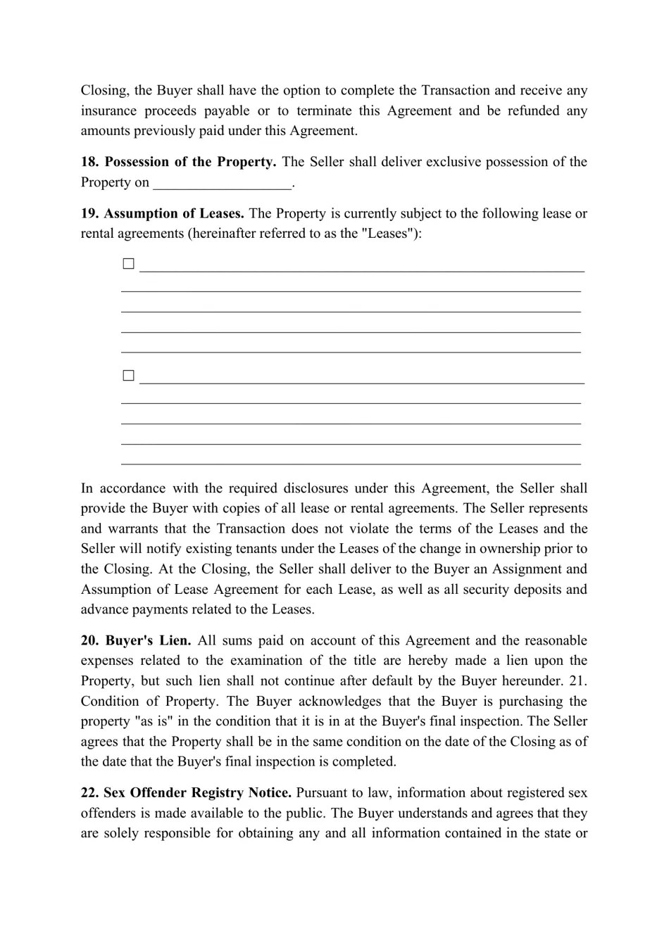 Arkansas Real Estate Purchase Agreement Template Fill Out, Sign