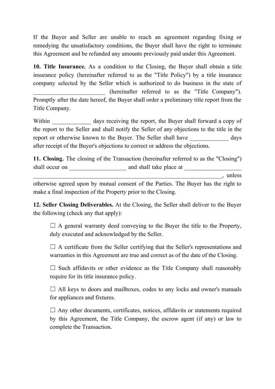 Illinois Real Estate Purchase Agreement Template Fill Out, Sign