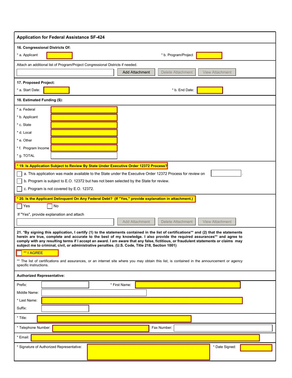 Form SF424 Fill Out, Sign Online and Download Fillable PDF Templateroller