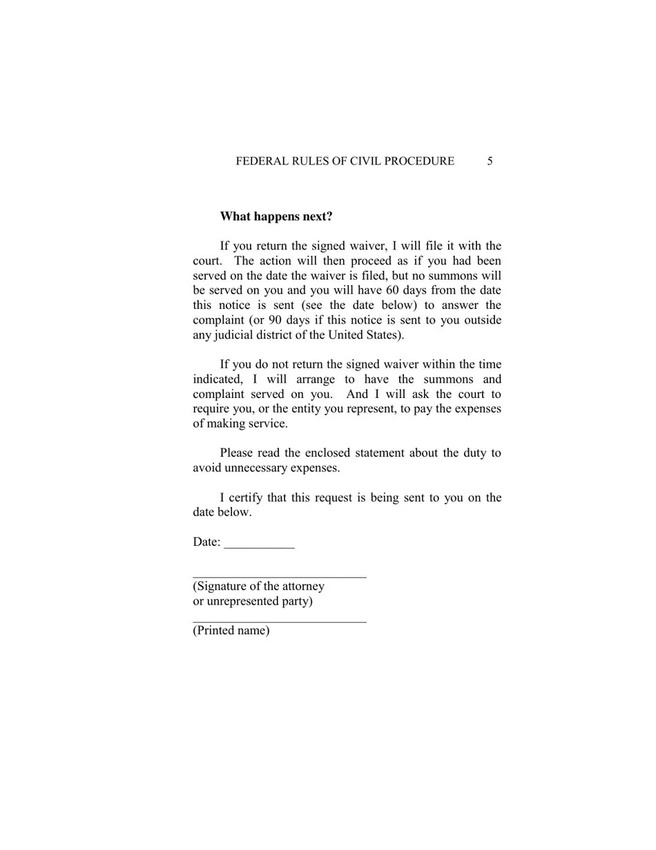 Amendments to Federal Rules of Civil Procedure Fill Out, Sign Online