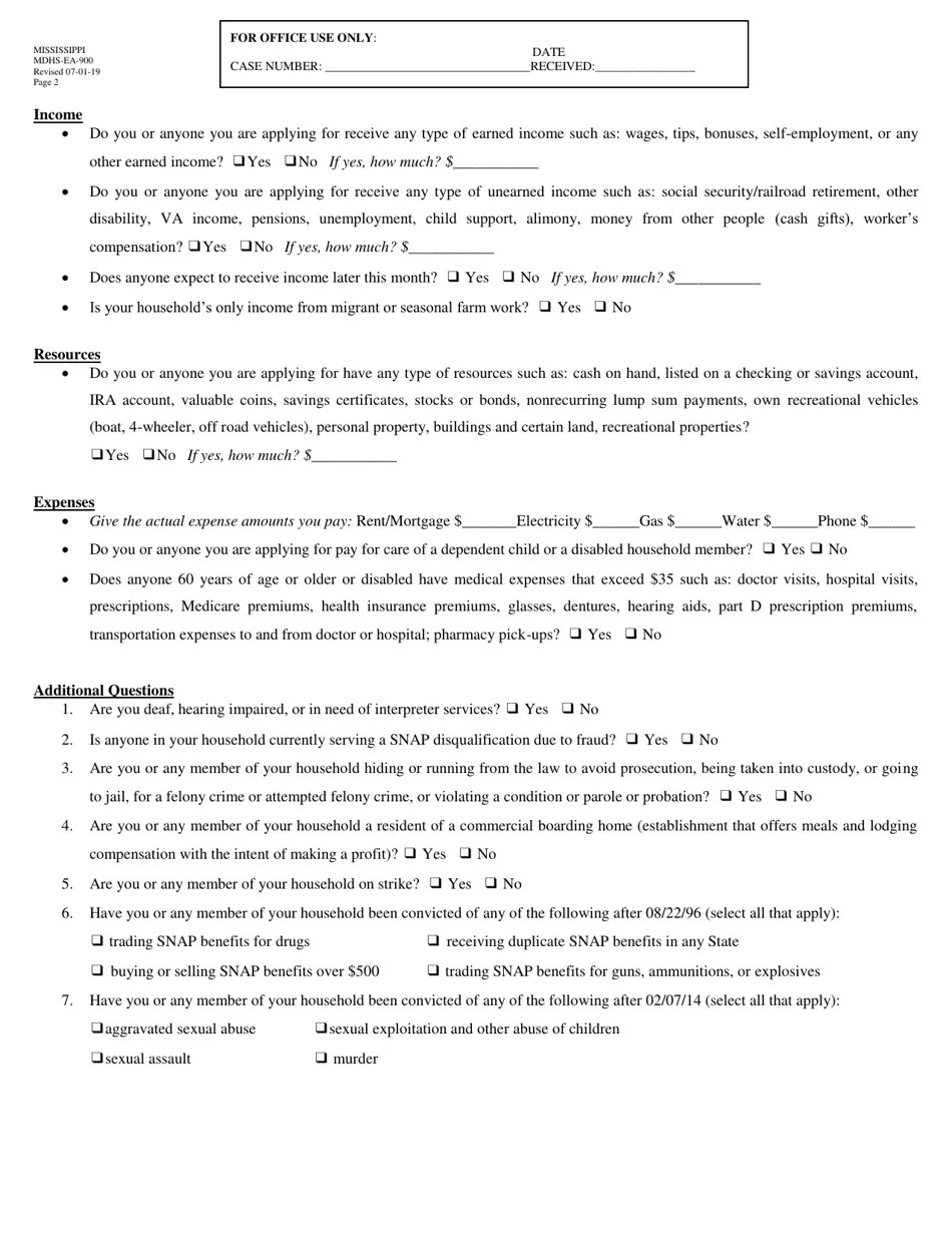 Form MDHSEA900 Fill Out, Sign Online and Download Printable PDF