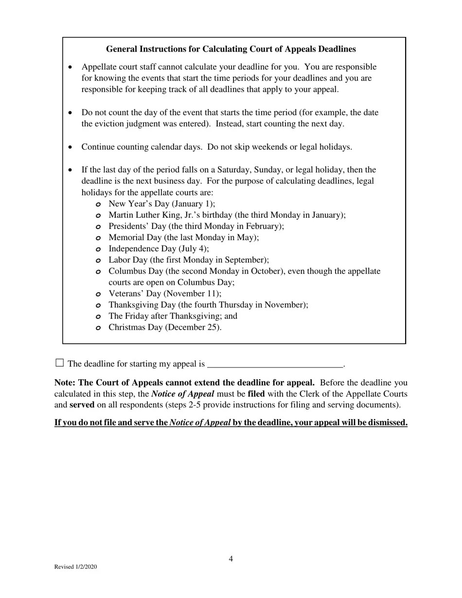 Minnesota Filing an Eviction Appeal at the Minnesota Court of Appeals