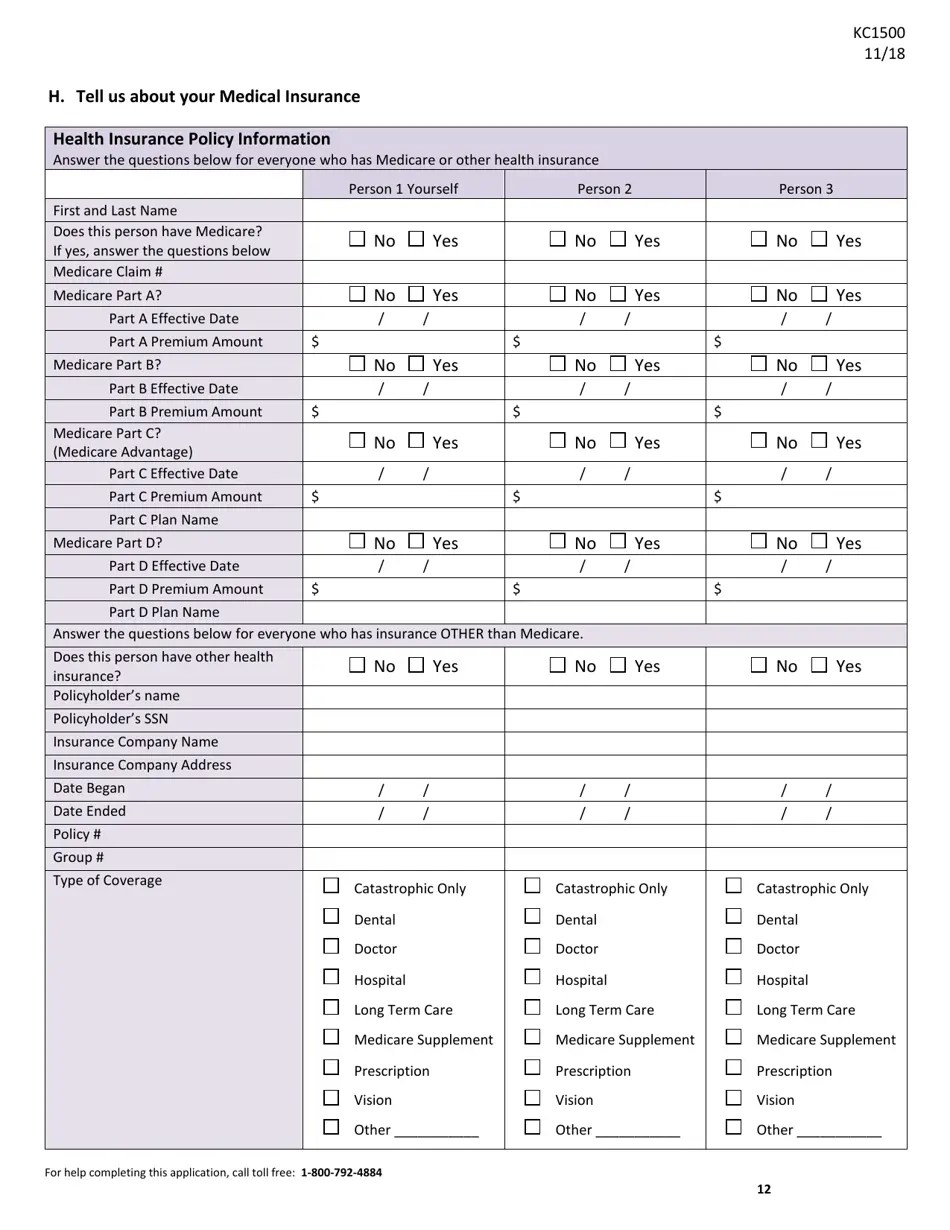 Form KC1500 Fill Out, Sign Online and Download Printable PDF, Kansas Templateroller