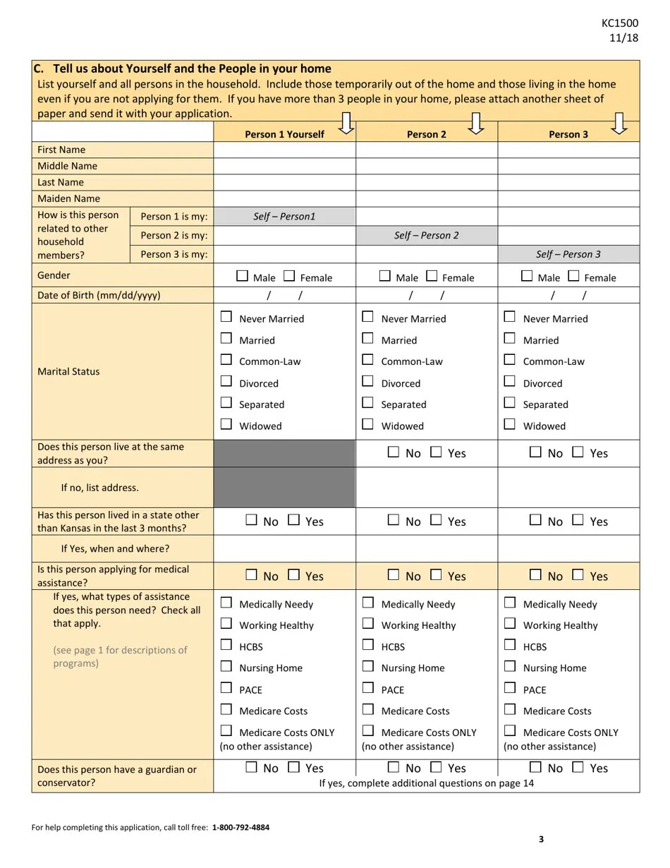 Form KC1500 Fill Out, Sign Online and Download Printable PDF, Kansas Templateroller
