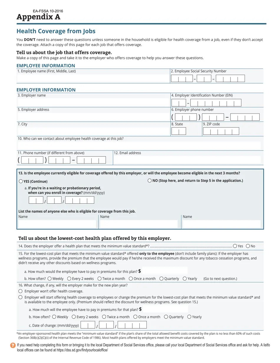 Form EAFSSA Download Fillable PDF or Fill Online Application for South Dakota Medicaid/Chip